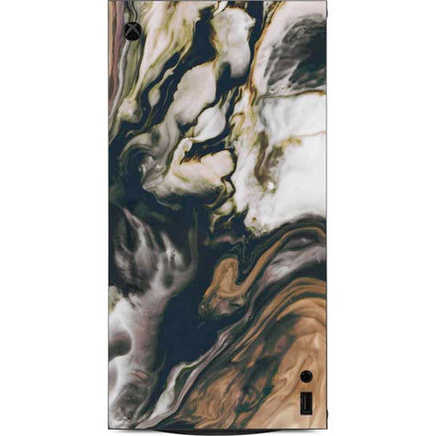 Copper and Black Marble Ink XBox Series X Digital Edition Console Skin